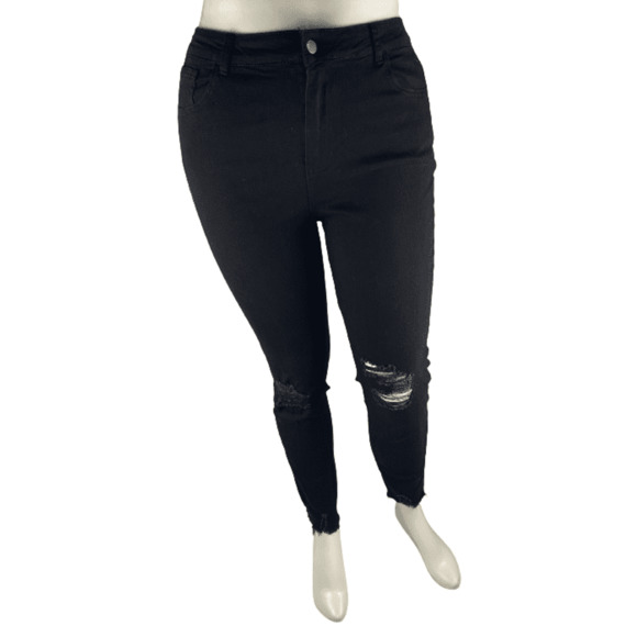 Shein women's black ripped jeans size 1XL - Picture 1 of 2